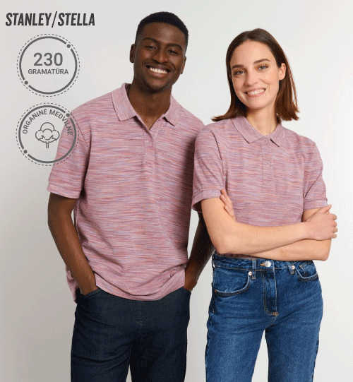 Polo marškinėliai Prepster Space Dye STPU334 Stanley/Stella unisex