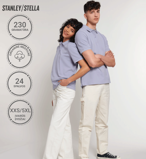 Polo marškinėliai Stanley/Stella Lietuva Prepster STPU331 unisex