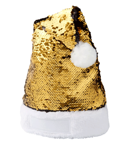 Blizganti Kalėdinė kepurė Sequins Gold/Solid black 11295501
