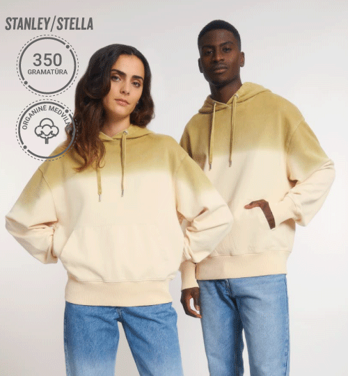Pereinančių spalvų džemperis  Stanley/Stella Slammer Aged Dip Dye STSU099 Unisex